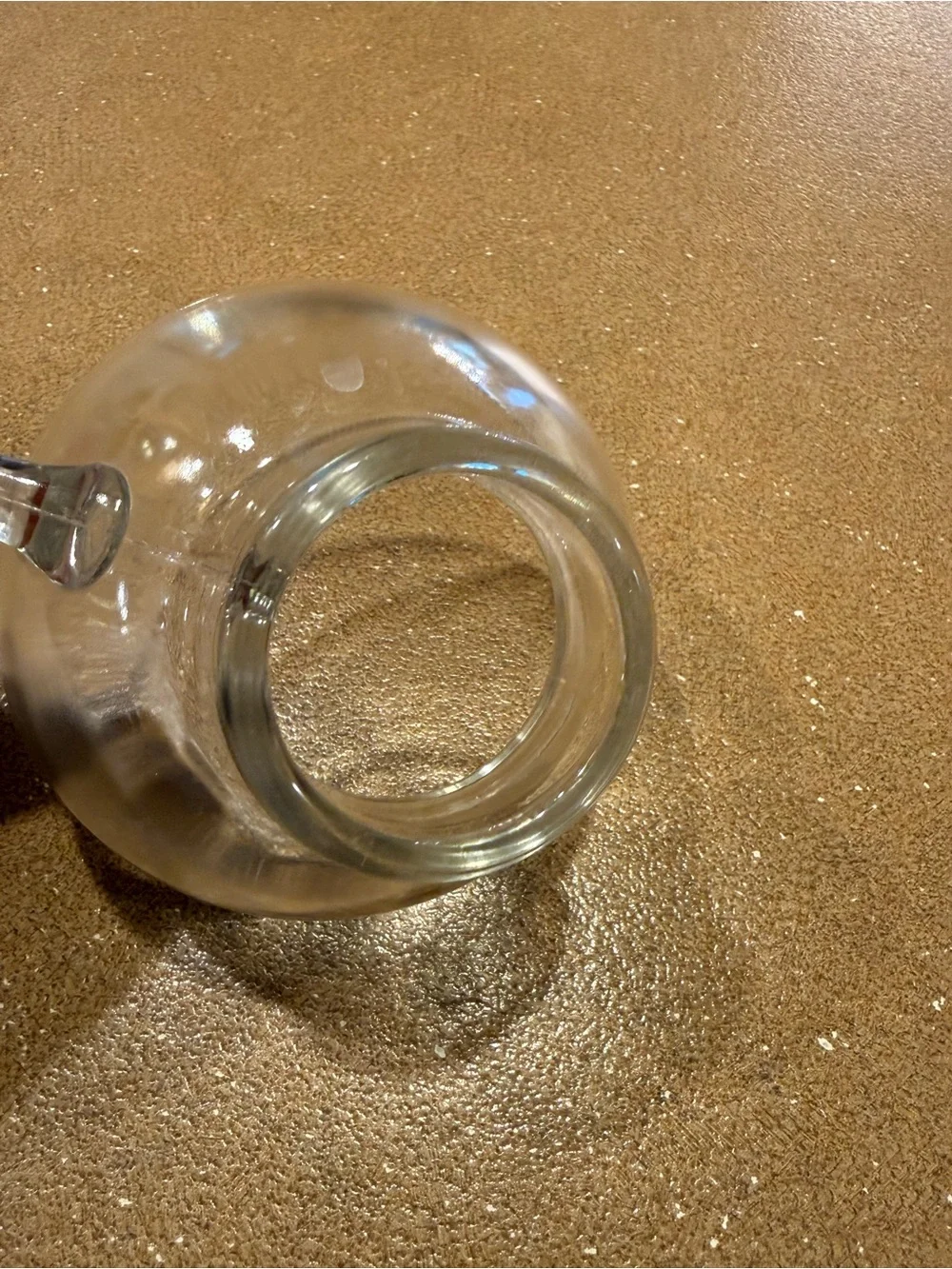 Clear Glass canning funnel with handle - Clear